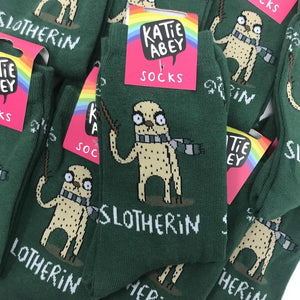 Houses of Hogwarts Socks - Puns - Katie Abey - Magical Gifts