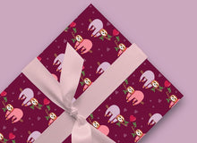 Load image into Gallery viewer, Sloths Gift Wrap - Wrapping Paper - Blush and Blossom Paper
