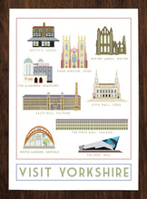 Load image into Gallery viewer, Visit Yorkshire Travel inspired A3 poster print - Sweetpea &amp; Rascal - Yorkshire prints
