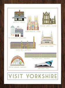 Visit Yorkshire Travel inspired A3 poster print - Sweetpea & Rascal - Yorkshire prints