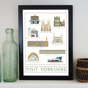 Visit Yorkshire Travel inspired A3 poster print - Sweetpea & Rascal - Yorkshire prints