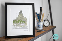 Load image into Gallery viewer, Leeds Town Hall Art Print - A3 size - Accidental Vix Prints - Leeds illustrations - Collection only
