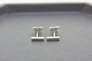 Staple Stud Earrings - Sterling Silver - Maxwell Harrison Jewellery