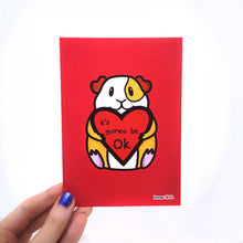 Load image into Gallery viewer, It&#39;s Guinea Be Ok - motivational postcard - Innabox - Self care
