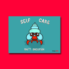 Load image into Gallery viewer, Self Care isn&#39;t Shellfish - motivational postcard - Innabox - Self Care

