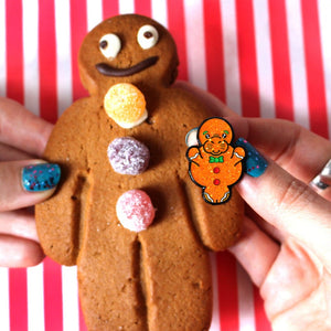 Gingerbread Manatee Enamel Pin - Funny Christmas Pins - Innabox