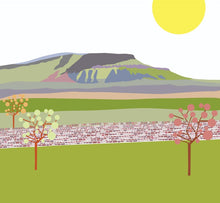 Load image into Gallery viewer, Pen Y Ghent travel inspired poster print - Sweetpea &amp; Rascal - Yorkshire Dales - 3 Peaks
