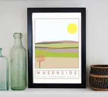 Load image into Gallery viewer, Whernside travel inspired poster print - Sweetpea &amp; Rascal - Yorkshire Dales - 3 Peaks
