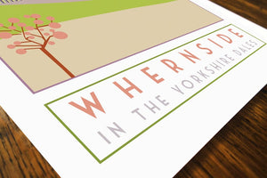 Whernside travel inspired A3 poster print - Sweetpea & Rascal - Yorkshire Dales - 3 Peaks