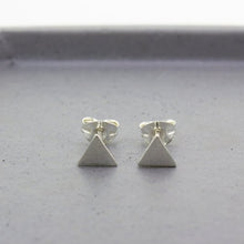 Load image into Gallery viewer, Triangle Stud Earrings - Sterling Silver - Maxwell Harrison Jewellery
