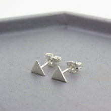 Load image into Gallery viewer, Triangle Stud Earrings - Sterling Silver - Maxwell Harrison Jewellery

