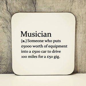 Sarcastic dictionary definition coaster - Musician - The Crafty Little Fox