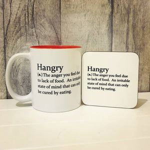 Sarcastic dictionary definition coaster - Hangry - The Crafty Little Fox
