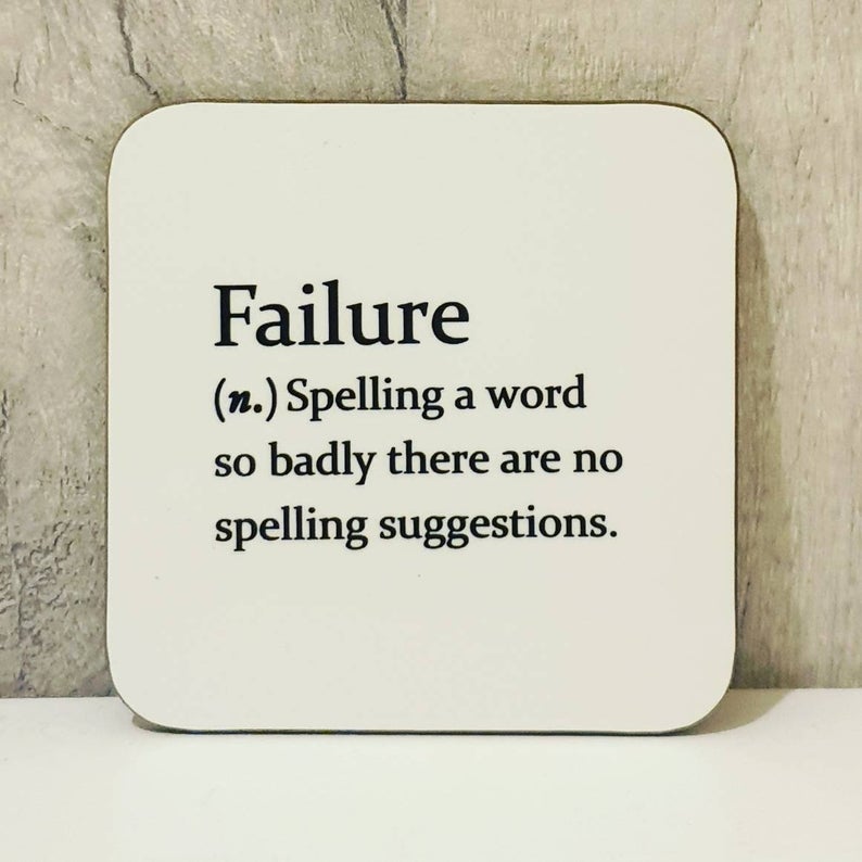 failure dictionary definition coaster