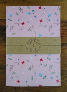 Flowers A6 size Notebook - Sweetpea and Rascal - note book - stationery lovers