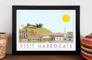 Harrogate Travel inspired A3 poster print - Sweetpea & Rascal - Yorkshire prints