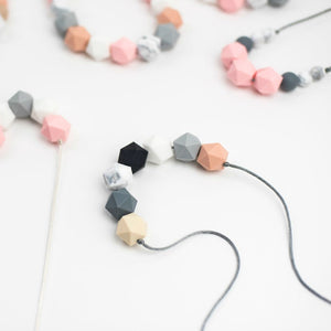 Teething Necklace - Geometric Bead Teething Jewellery - Seb and Roo - Baby gift