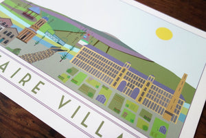 Saltaire travel inspired poster print - Sweetpea & Rascal - Yorkshire prints