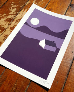 Cabin Screenprint - A4 print - Adventurers - Or8 Design