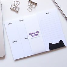 Load image into Gallery viewer, A5 weekly planner - cats - cat lovers - Purple Tree Designs - stationery
