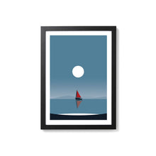 Load image into Gallery viewer, Coastal Sailboat - art print - A4 or A5 - Adventurers - Wanderlust - Or8 Design
