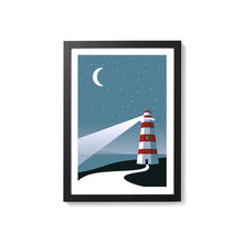 Load image into Gallery viewer, Coastal Lighthouse - art print - A4 or A5 - Adventurers - Wanderlust - Or8 Design
