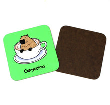 Load image into Gallery viewer, Capycino coaster - Innabox - Puns - Animal lover gift -Coffee Lovers - Capybara
