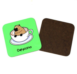 Capycino coaster - Innabox - Puns - Animal lover gift -Coffee Lovers - Capybara