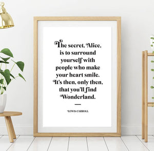 Alice in Wonderland Print - A4 - Blush and Blossom
