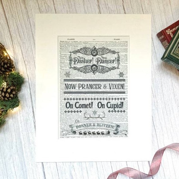 Dictionary Page Print - The Night Before Christmas - Turn the Page Design