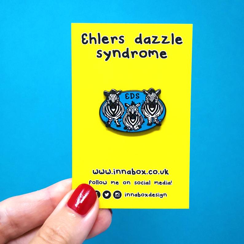 EDS Enamel Pin - Ehlers Dazzle Syndrome - Invisible Illness Club - Innabox - self care