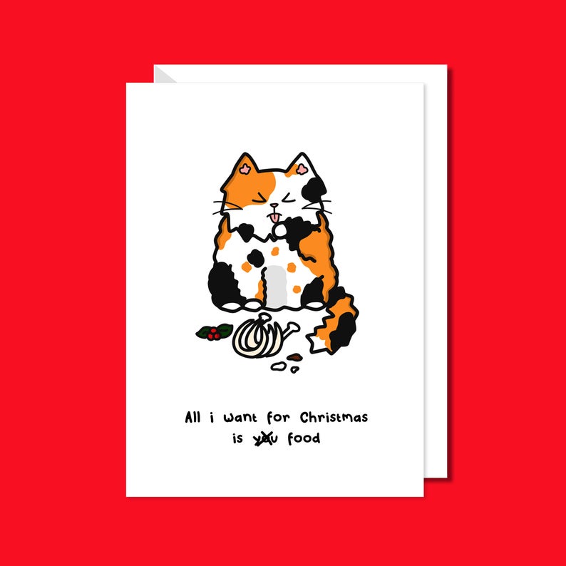 All I want for Christmas Card - Funny Christmas Greetings - Innabox - Cats