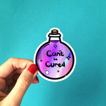 Load image into Gallery viewer, Can&#39;t Be Cured Holographic Sticker - Invisible Illness stickers - Spoonie - Innabox - Self Care
