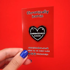 Chronically Iconic Enamel Pin - Invisible Illness Club - Innabox - self care