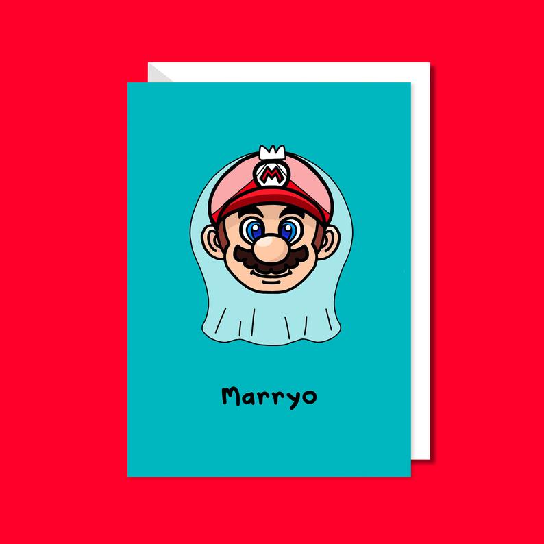 Marryo Wedding card - Super Mario Brothers - Innabox - Puns