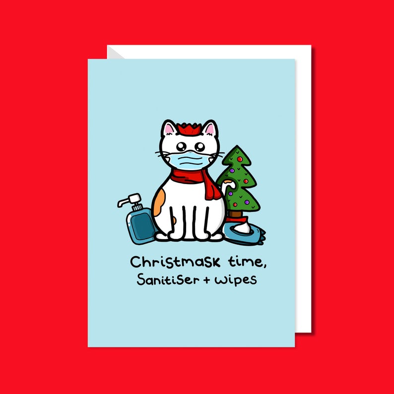 Christmask Christmas Card - Funny Christmas Greetings - Innabox - 2020 - face masks