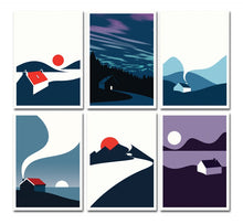 Load image into Gallery viewer, Cabin Collection Mini Print set - OR8 Design - mini screen prints
