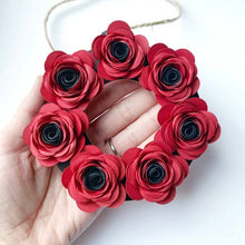 Load image into Gallery viewer, Poppy Paper Flower Wreath Decoration - Turn the Page Design
