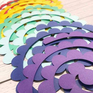 Paper Flower Making Kit - Make your own Rainbow - Bright Colours - Turn the Page Design