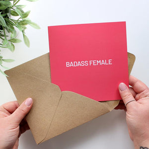 Badass Female Card - Purple Tree Designs - motivational card