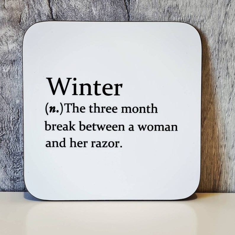 Sarcastic dictionary definition coaster - Winter - The Crafty Little Fox