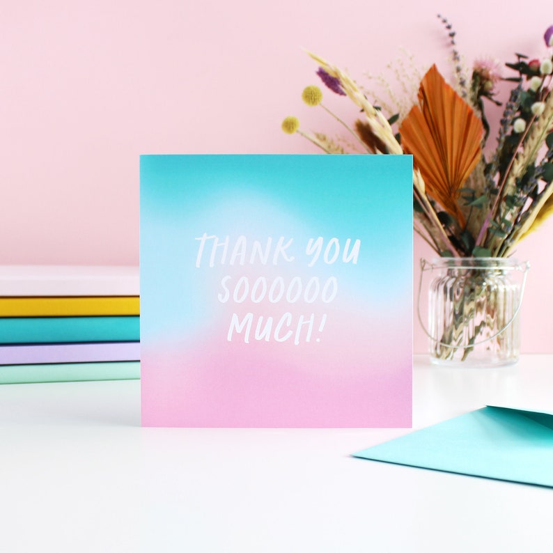 Thank you sooooo much - Greetings Card - Purple Tree Designs - Thank you card