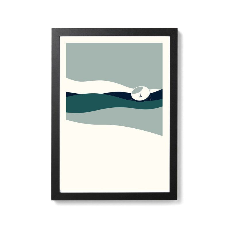 Jodrell Bank Screen print - Northern Landmarks Art print - Or8 Design