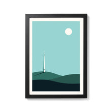 Load image into Gallery viewer, Emley Moor Mast Screen print - Yorkshire Landmarks Art print - Or8 Design
