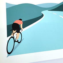 Load image into Gallery viewer, Out For a Spin - cycling themed art print - Or8 Design
