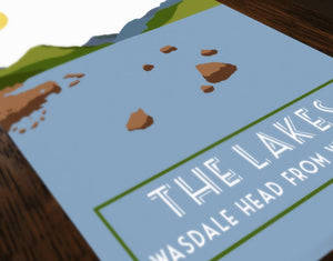 Wasdale Head travel inspired poster print - Sweetpea & Rascal - Lake District Cumbria