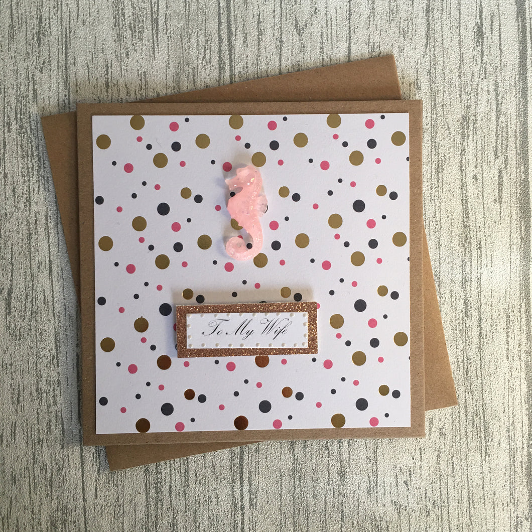 Wife Anniversary/Birthday Card - Handmade by Natalie