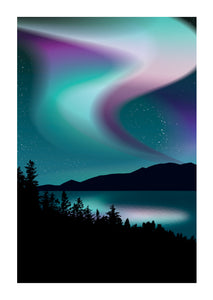 Aurora A4 print - Or8Design - Northern Lights - Scandinavian