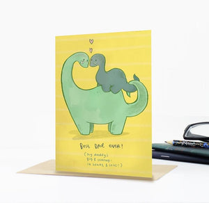 Best Dad Ever - Dinosaur Card - AliciaSouza