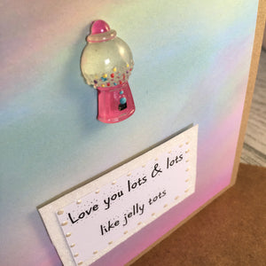 Jelly Tots Card - Love - Handmade by Natalie